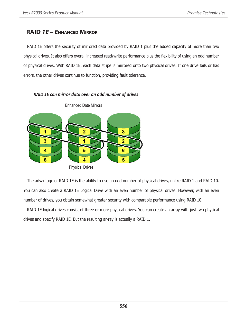 Raid 1e – enhanced mirror, Raid 1e – e, Nhanced | Irror | Promise Technology 2-Year Extended Warranty for VessR2000 RAID Head User Manual | Page 583 / 705