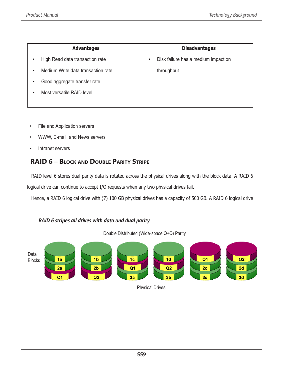 Raid 6 – block and double parity stripe, Raid 6 – b, Lock | Ouble, Arity, Tripe | Promise Technology 2-Year Extended Warranty for VessR2000 RAID Head User Manual | Page 586 / 705