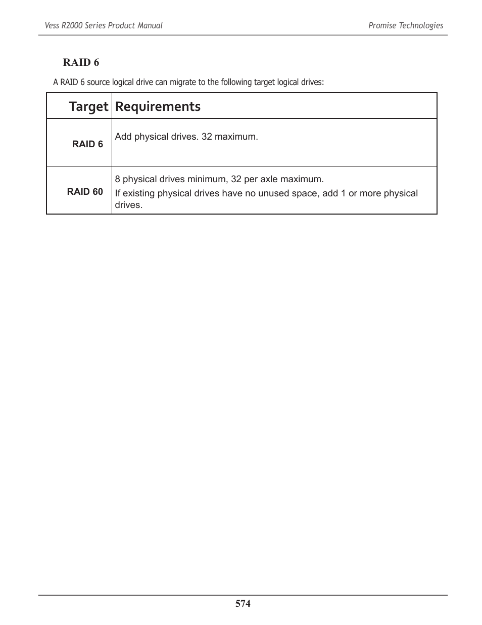 Target requirements | Promise Technology 2-Year Extended Warranty for VessR2000 RAID Head User Manual | Page 601 / 705