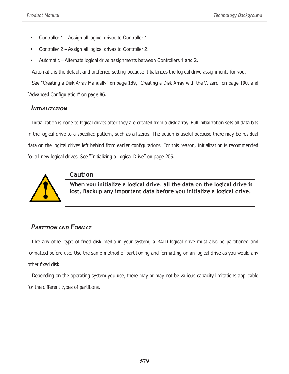 Initialization, Partition and format, Nitialization | Artition, Ormat | Promise Technology 2-Year Extended Warranty for VessR2000 RAID Head User Manual | Page 606 / 705