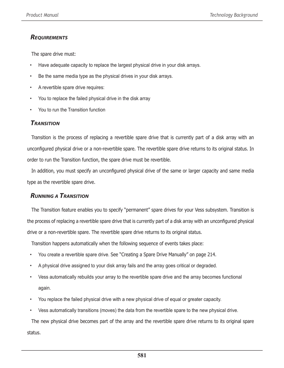 Requirements, Transition, Running a transition | Equirements, Ransition, Unning | Promise Technology 2-Year Extended Warranty for VessR2000 RAID Head User Manual | Page 608 / 705