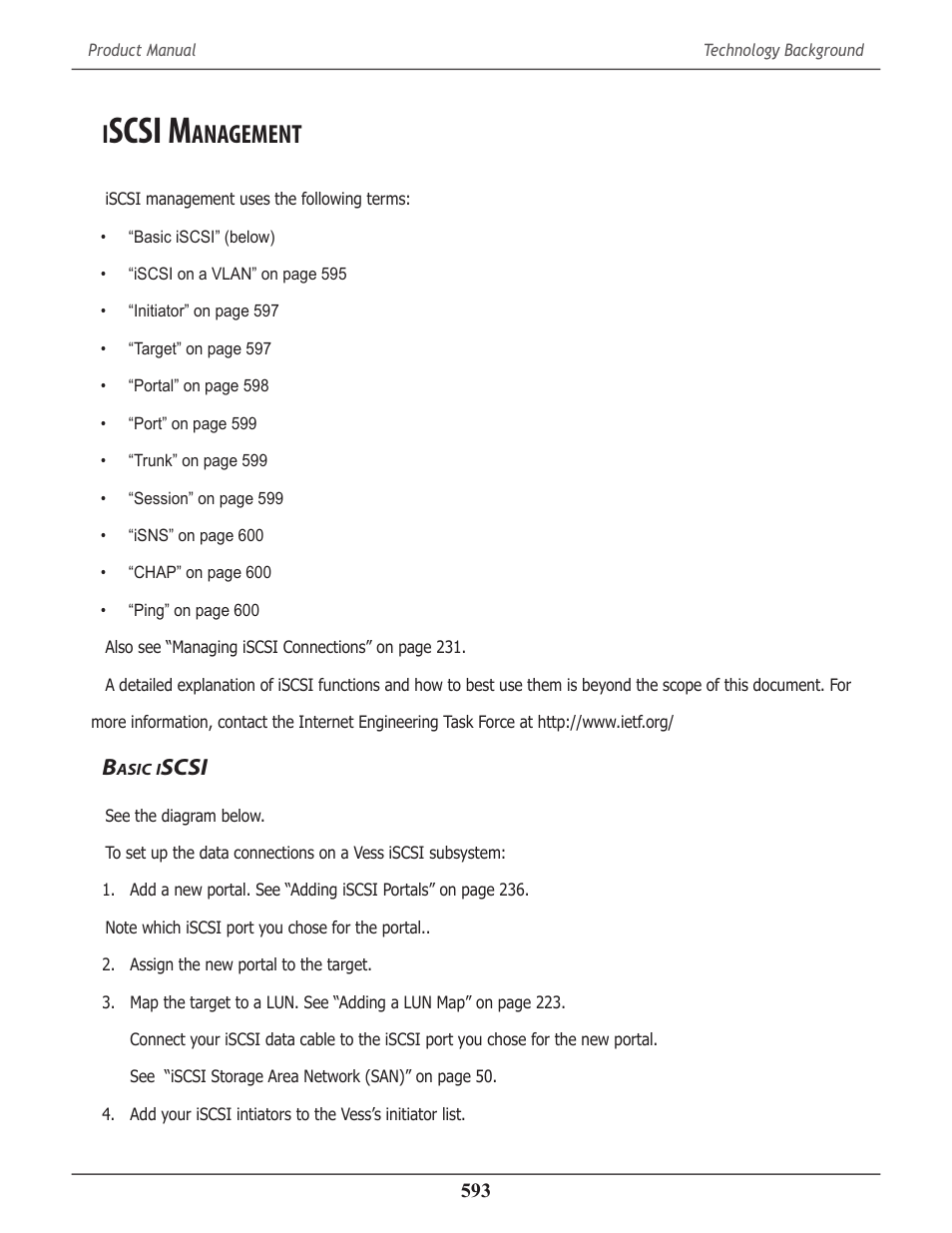 Iscsi management, Basic iscsi, Scsi m | Anagement, Asic, Scsi 593, Scsi | Promise Technology 2-Year Extended Warranty for VessR2000 RAID Head User Manual | Page 620 / 705