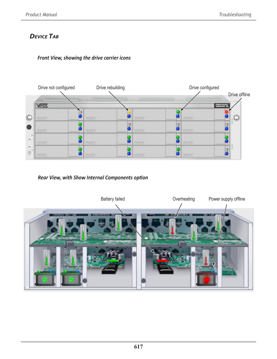 Device tab, Evice | Promise Technology 2-Year Extended Warranty for VessR2000 RAID Head User Manual | Page 644 / 705