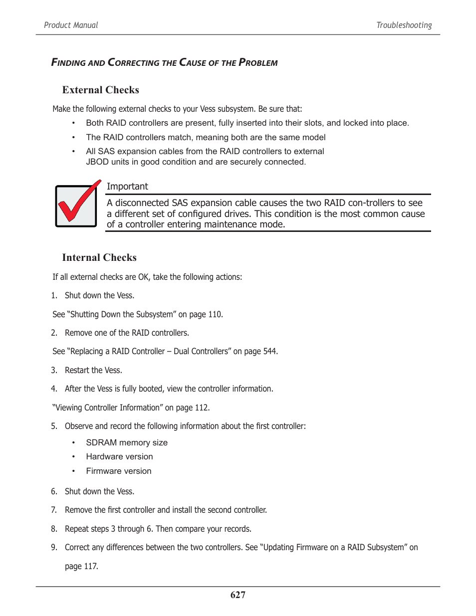 Finding and correcting the cause of the problem, Inding, Orrecting | Ause, Roblem | Promise Technology 2-Year Extended Warranty for VessR2000 RAID Head User Manual | Page 654 / 705