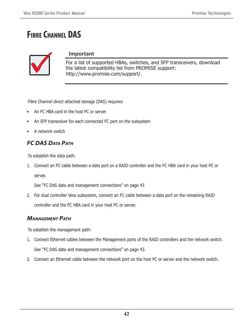 Fibre channel das, Fc das data path, Management path | Ibre, Hannel, Fc das d, Anagement | Promise Technology 2-Year Extended Warranty for VessR2000 RAID Head User Manual | Page 69 / 705