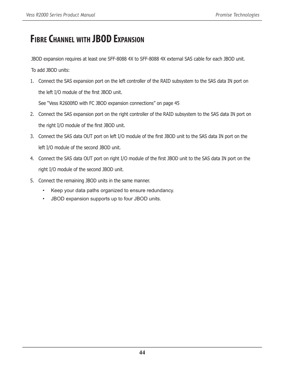 Fibre channel with jbod expansion, Ibre, Hannel | With, Jbod e, Xpansion | Promise Technology 2-Year Extended Warranty for VessR2000 RAID Head User Manual | Page 71 / 705