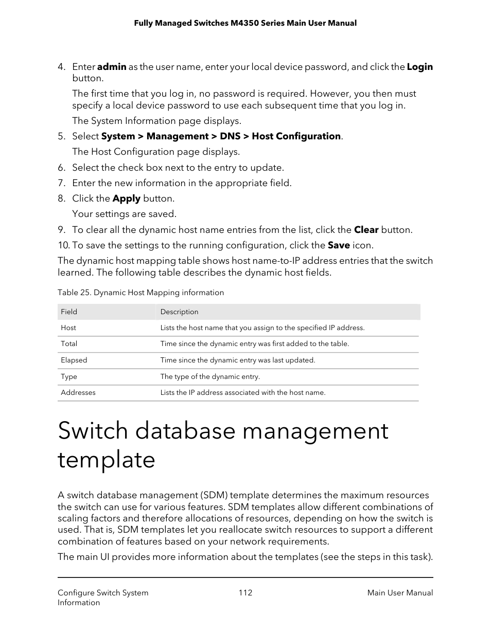 Switch database management template | NETGEAR M4350-24F4V 24-Port 10G SFP+ Managed AV Network Switch User Manual | Page 112 / 971