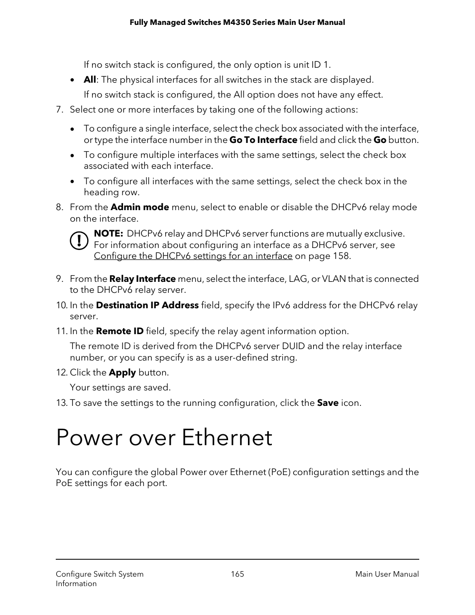 Power over ethernet | NETGEAR M4350-24F4V 24-Port 10G SFP+ Managed AV Network Switch User Manual | Page 165 / 971