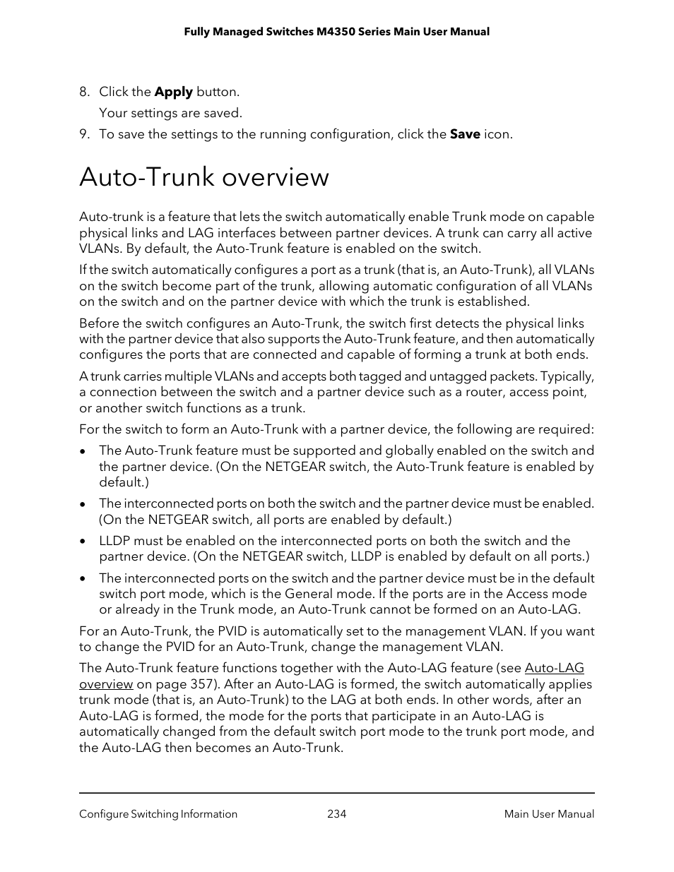 Auto-trunk overview | NETGEAR M4350-24F4V 24-Port 10G SFP+ Managed AV Network Switch User Manual | Page 234 / 971