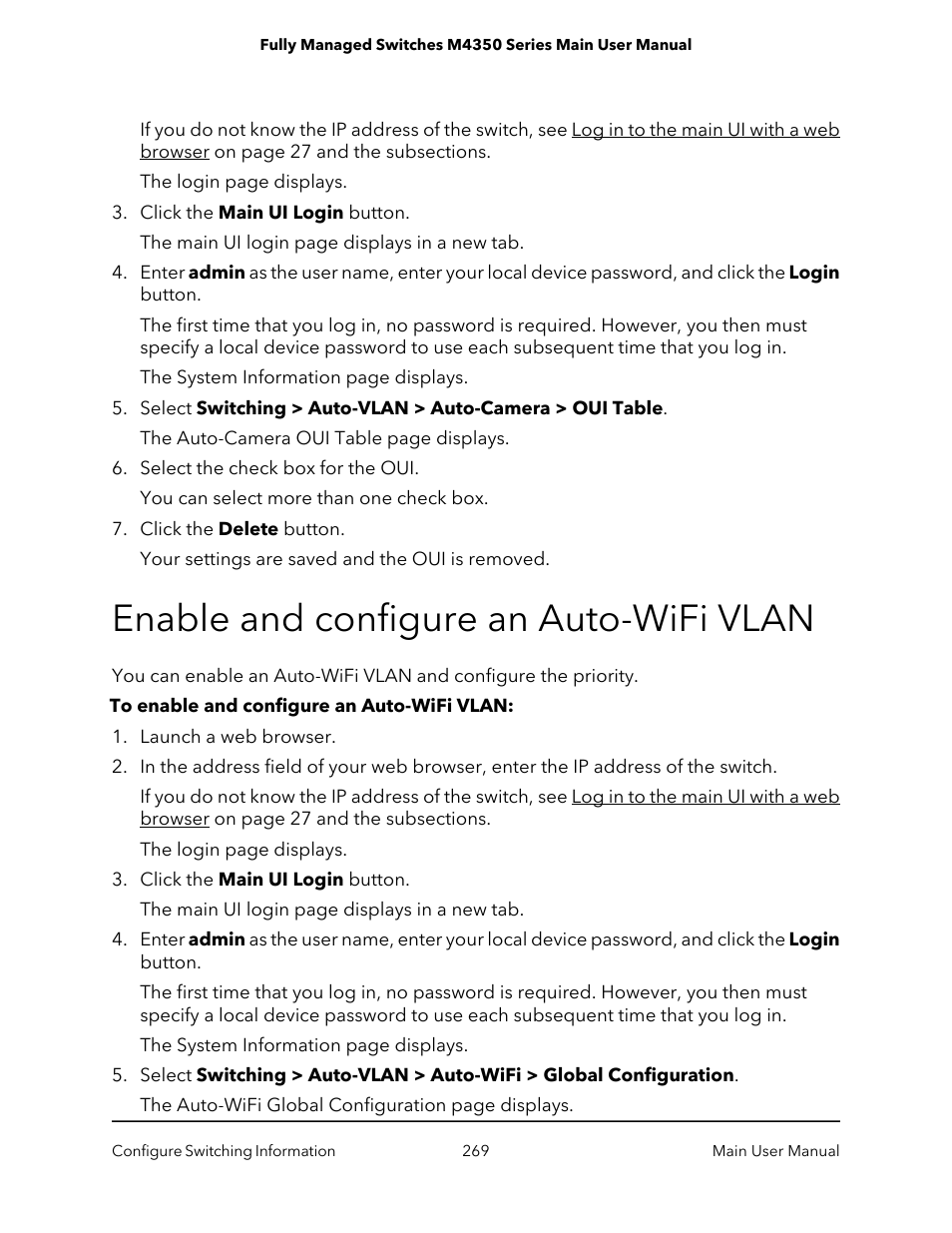 Enable and configure an auto-wifi vlan | NETGEAR M4350-24F4V 24-Port 10G SFP+ Managed AV Network Switch User Manual | Page 269 / 971