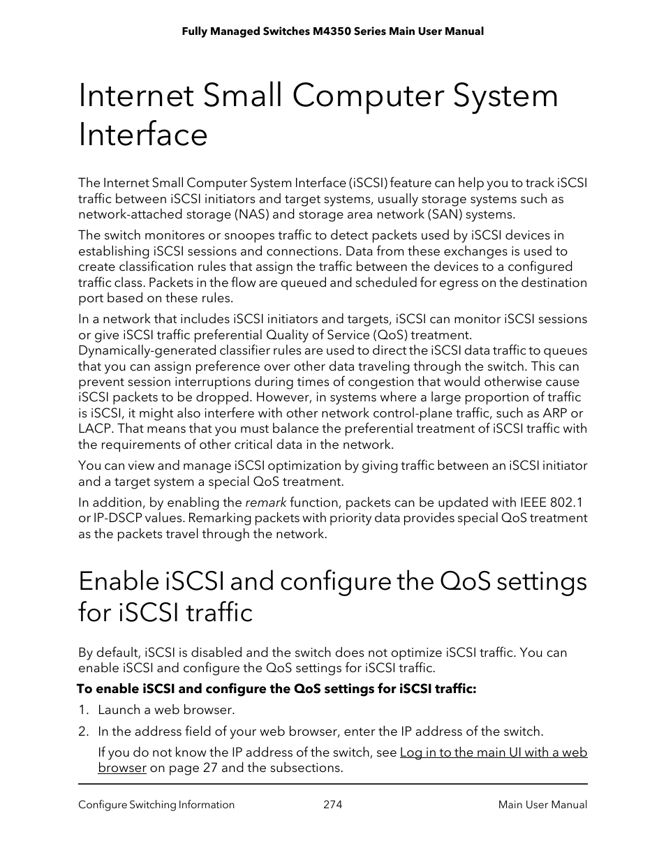 Internet small computer system interface | NETGEAR M4350-24F4V 24-Port 10G SFP+ Managed AV Network Switch User Manual | Page 274 / 971