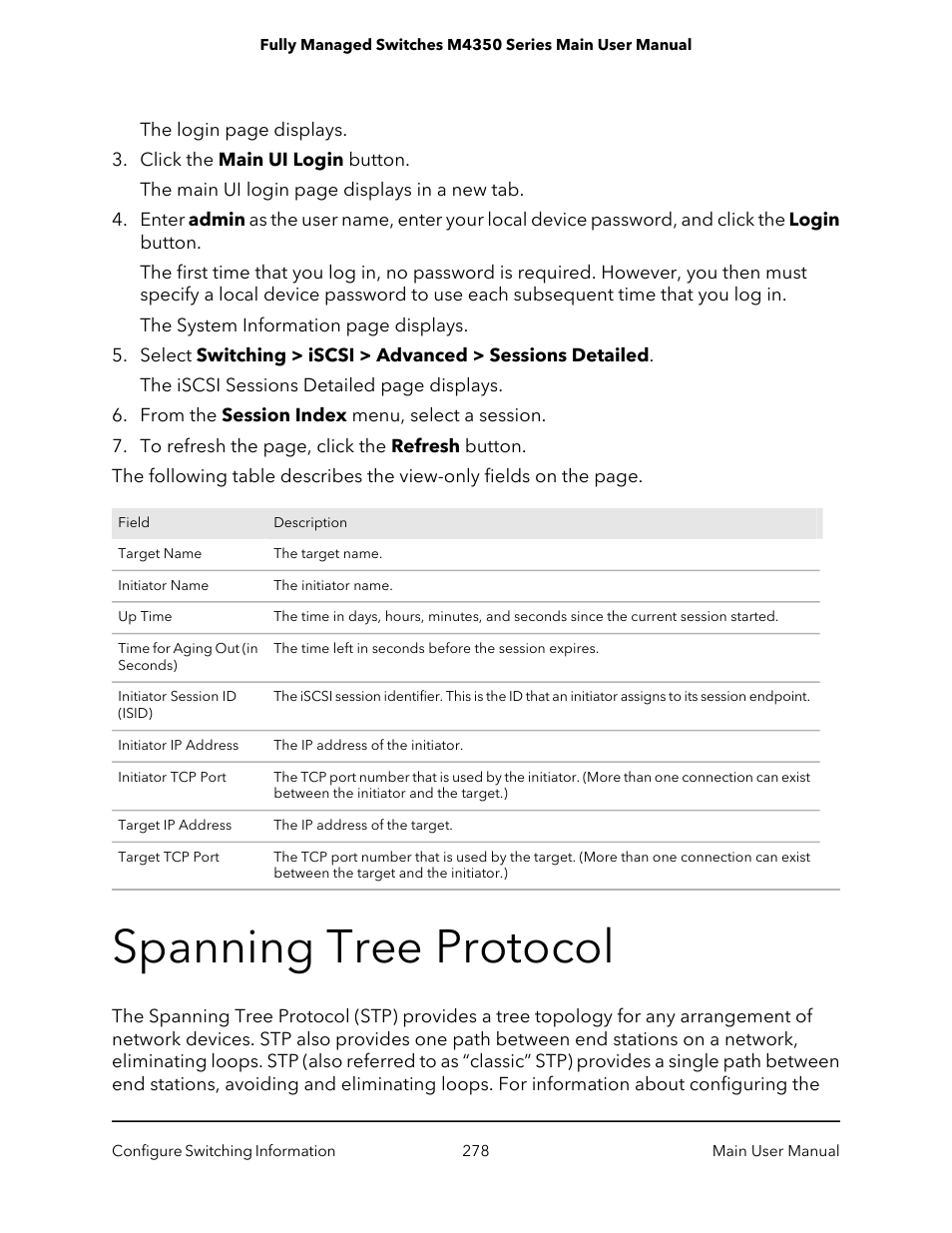 Spanning tree protocol | NETGEAR M4350-24F4V 24-Port 10G SFP+ Managed AV Network Switch User Manual | Page 278 / 971