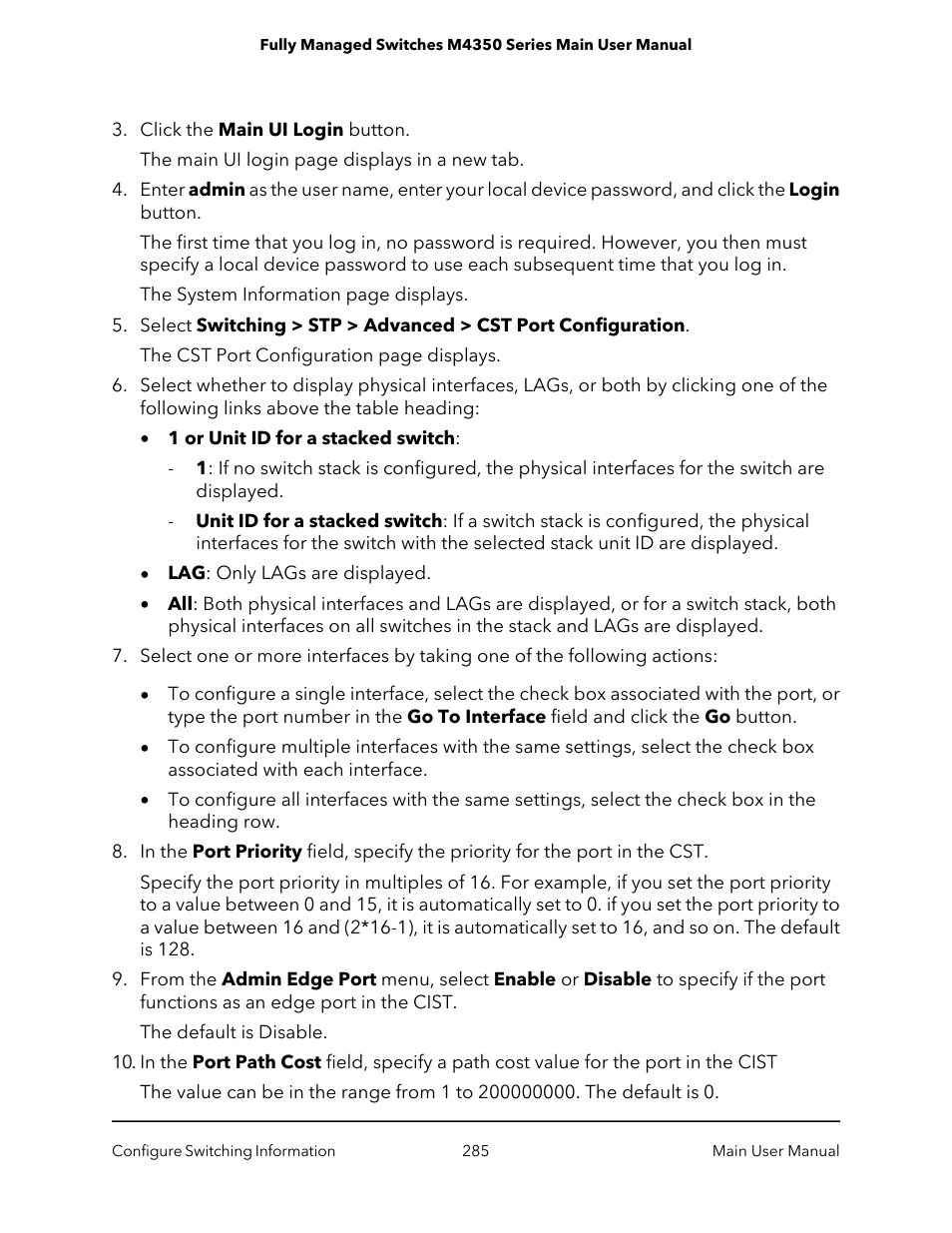 NETGEAR M4350-24F4V 24-Port 10G SFP+ Managed AV Network Switch User Manual | Page 285 / 971