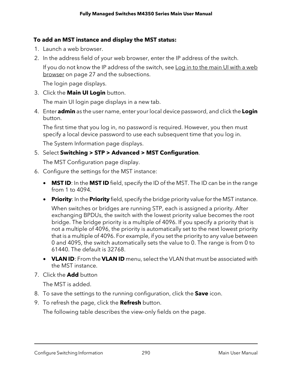 NETGEAR M4350-24F4V 24-Port 10G SFP+ Managed AV Network Switch User Manual | Page 290 / 971