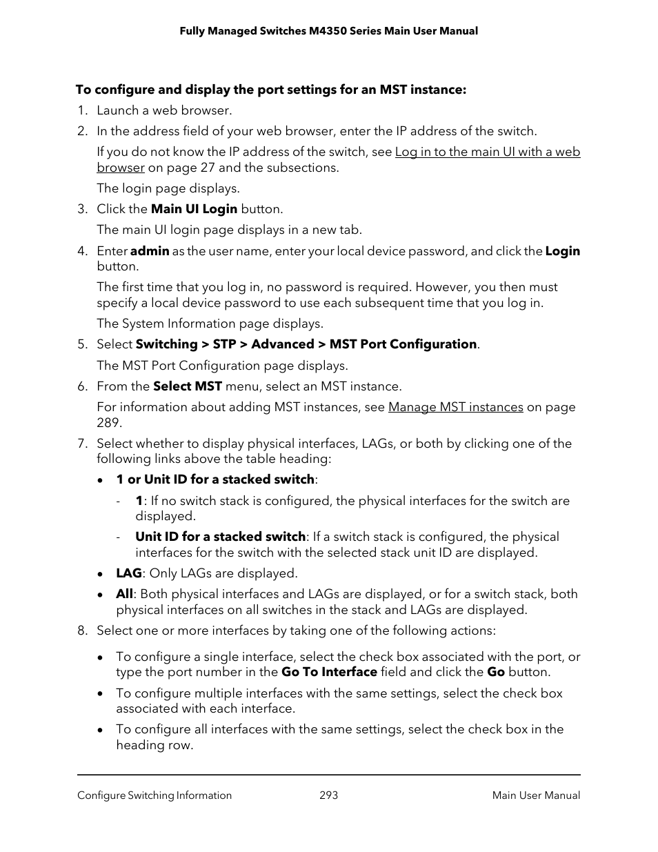 NETGEAR M4350-24F4V 24-Port 10G SFP+ Managed AV Network Switch User Manual | Page 293 / 971