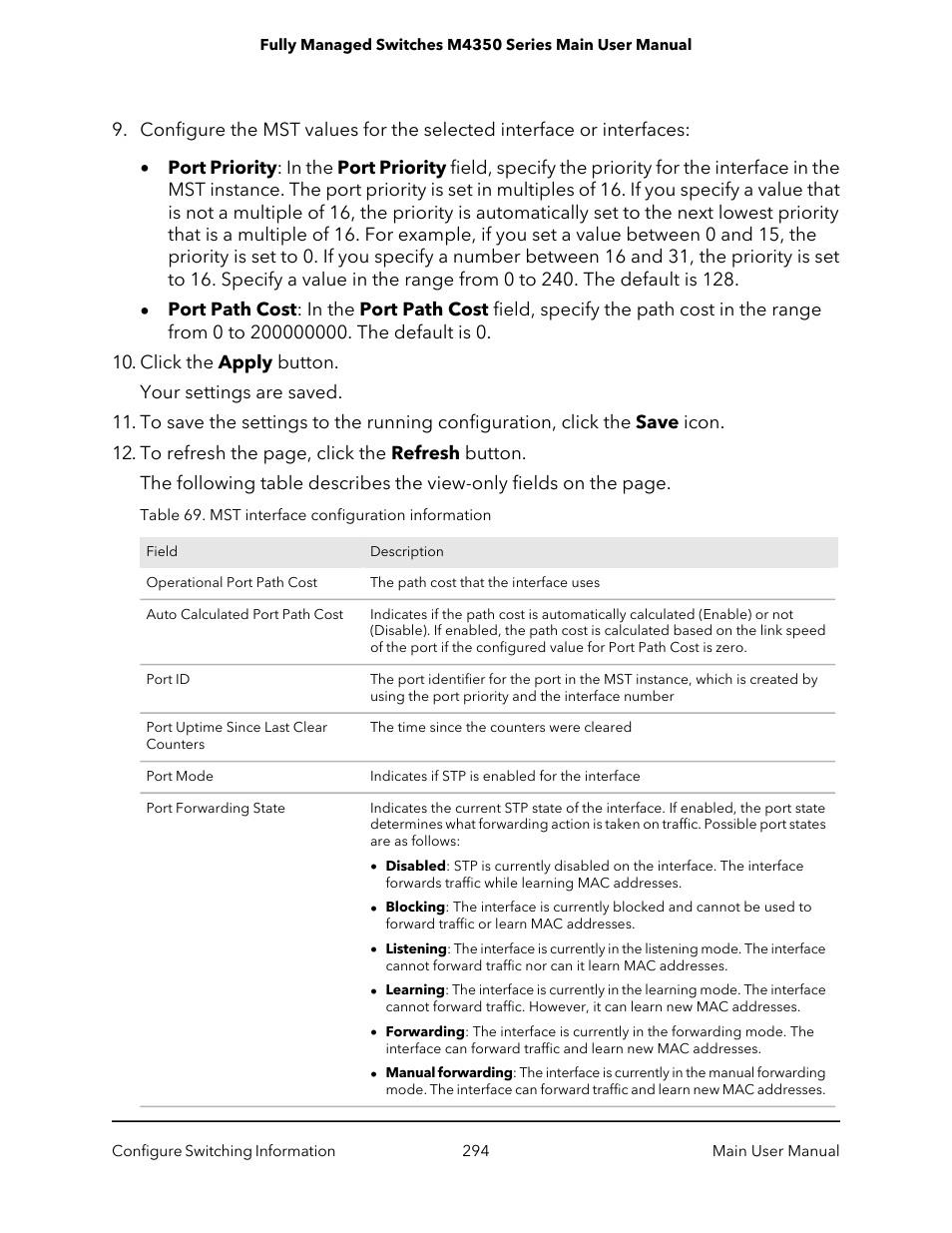 NETGEAR M4350-24F4V 24-Port 10G SFP+ Managed AV Network Switch User Manual | Page 294 / 971