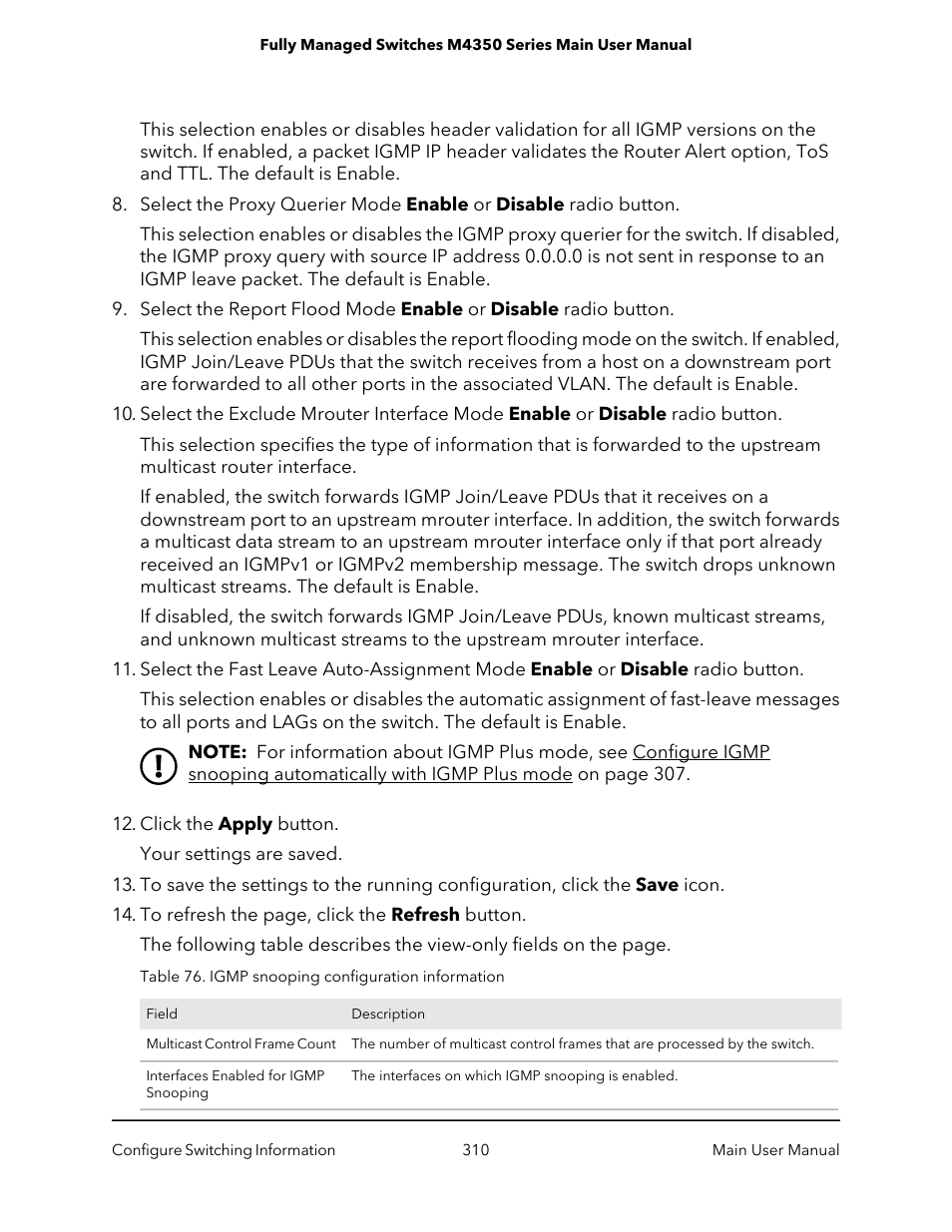 NETGEAR M4350-24F4V 24-Port 10G SFP+ Managed AV Network Switch User Manual | Page 310 / 971