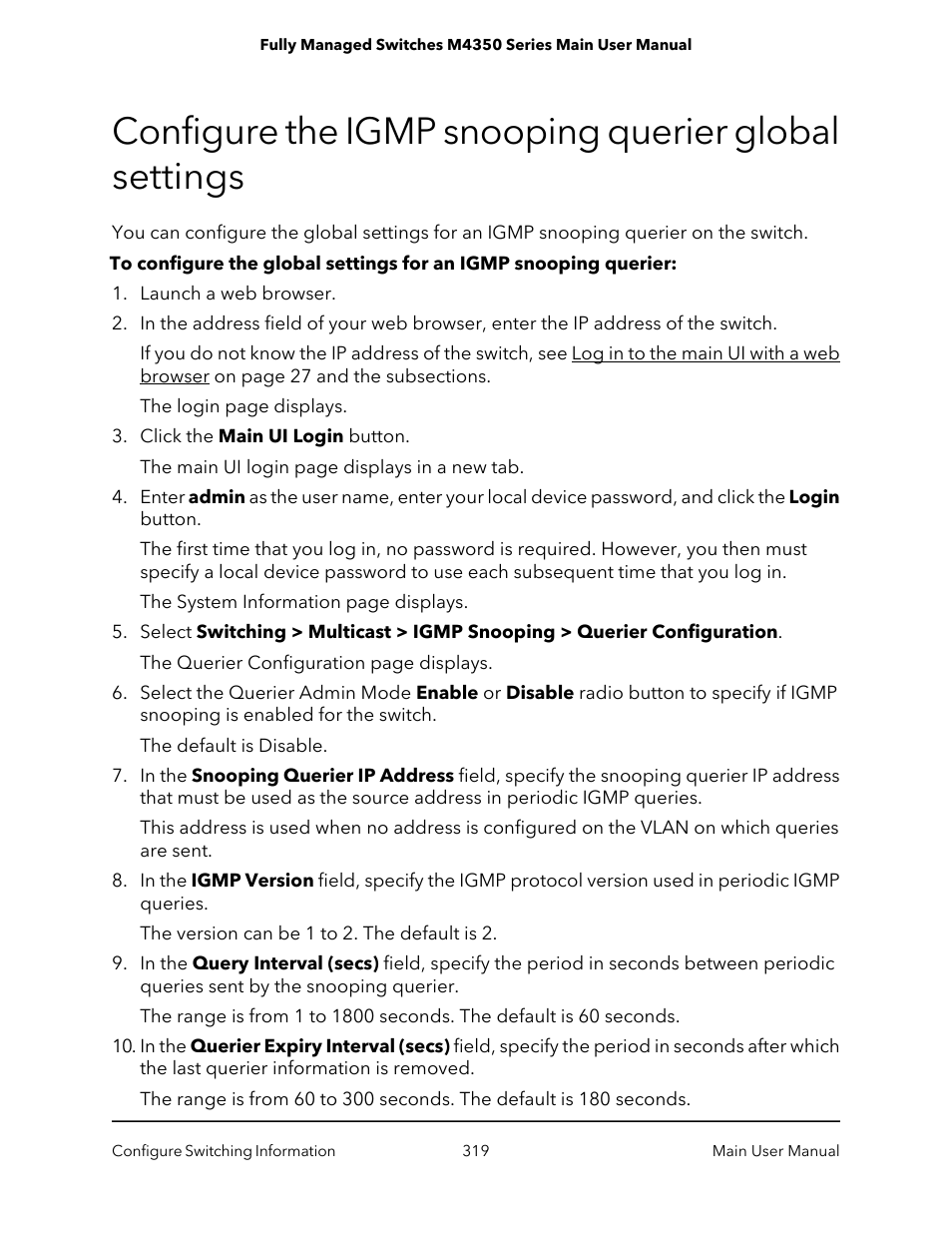 NETGEAR M4350-24F4V 24-Port 10G SFP+ Managed AV Network Switch User Manual | Page 319 / 971