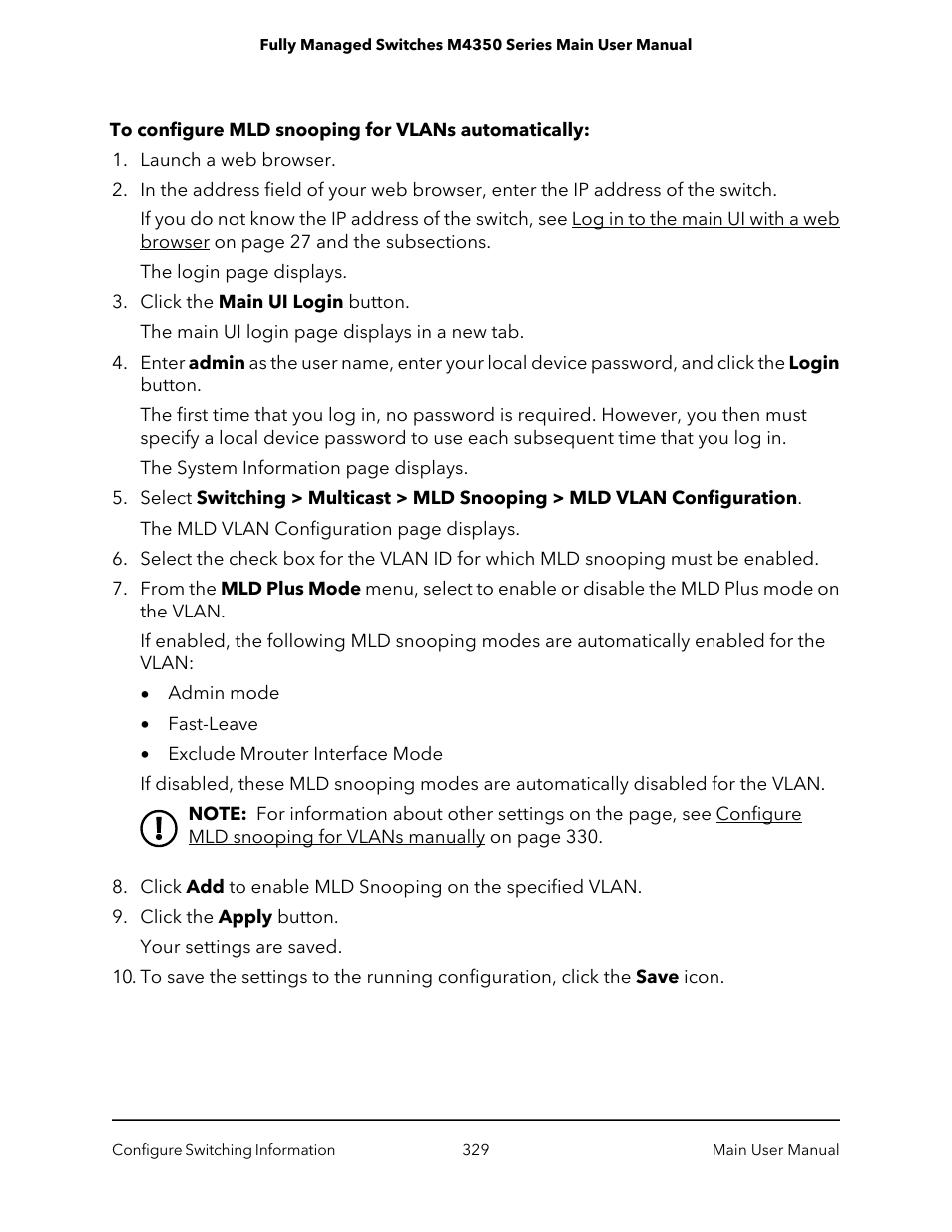 NETGEAR M4350-24F4V 24-Port 10G SFP+ Managed AV Network Switch User Manual | Page 329 / 971