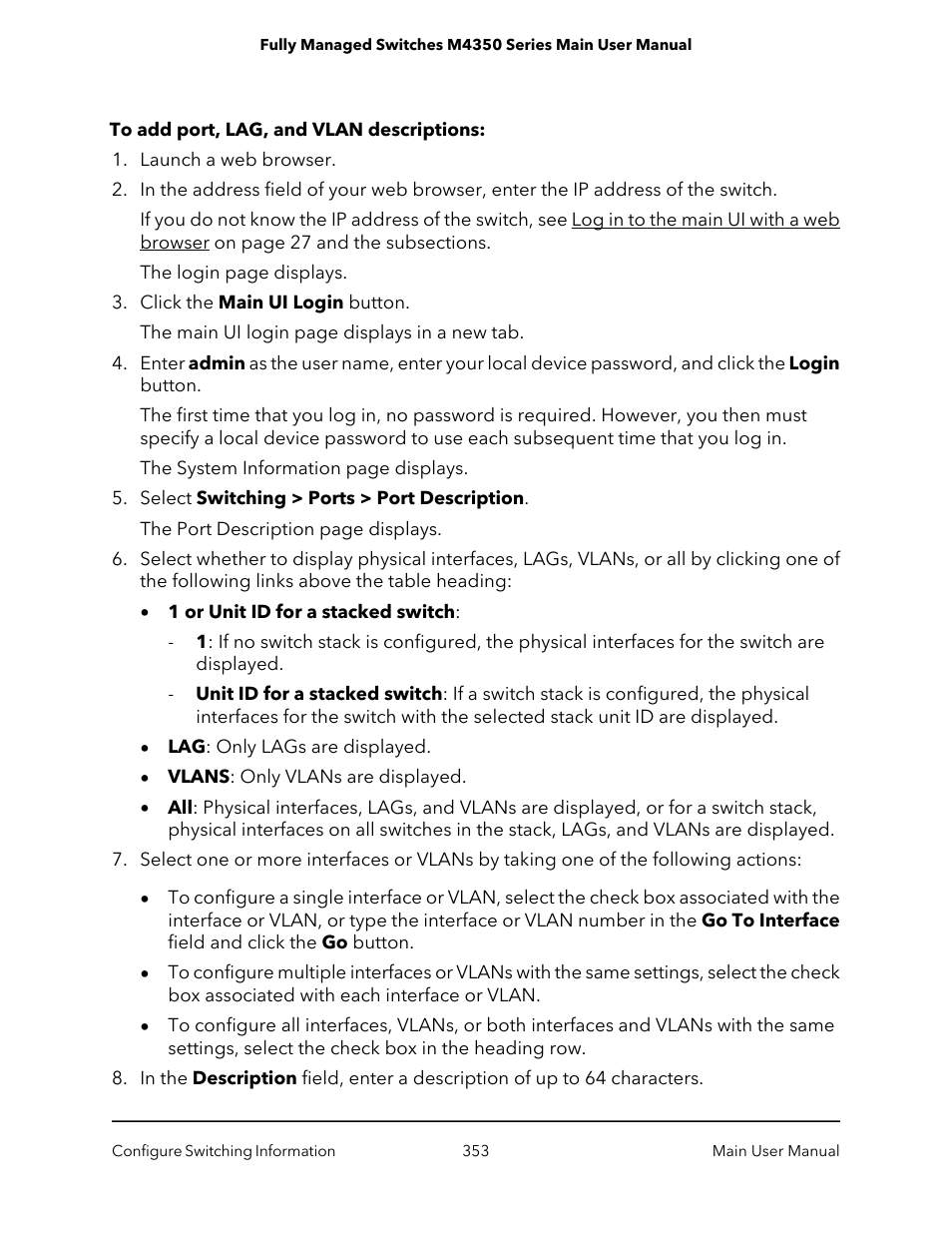 NETGEAR M4350-24F4V 24-Port 10G SFP+ Managed AV Network Switch User Manual | Page 353 / 971