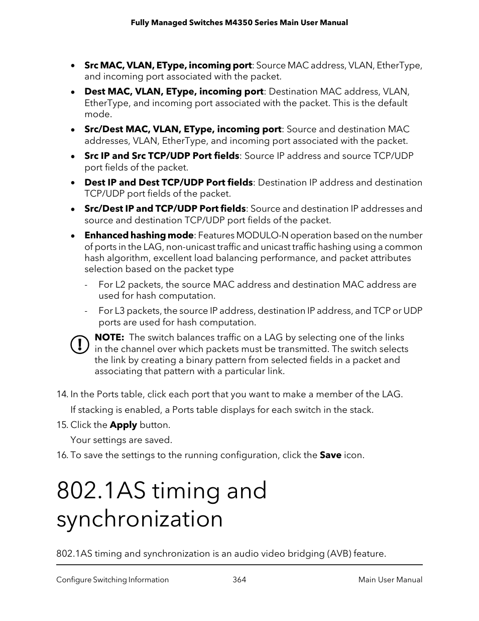 1as timing and synchronization | NETGEAR M4350-24F4V 24-Port 10G SFP+ Managed AV Network Switch User Manual | Page 364 / 971