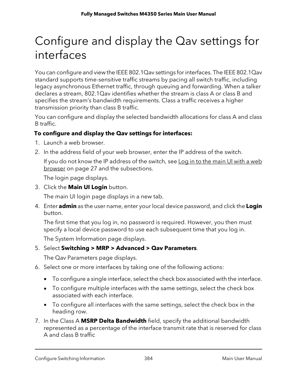 NETGEAR M4350-24F4V 24-Port 10G SFP+ Managed AV Network Switch User Manual | Page 384 / 971