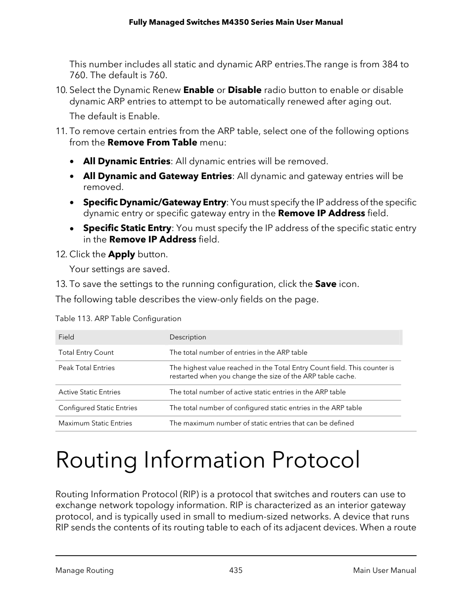 Routing information protocol | NETGEAR M4350-24F4V 24-Port 10G SFP+ Managed AV Network Switch User Manual | Page 435 / 971