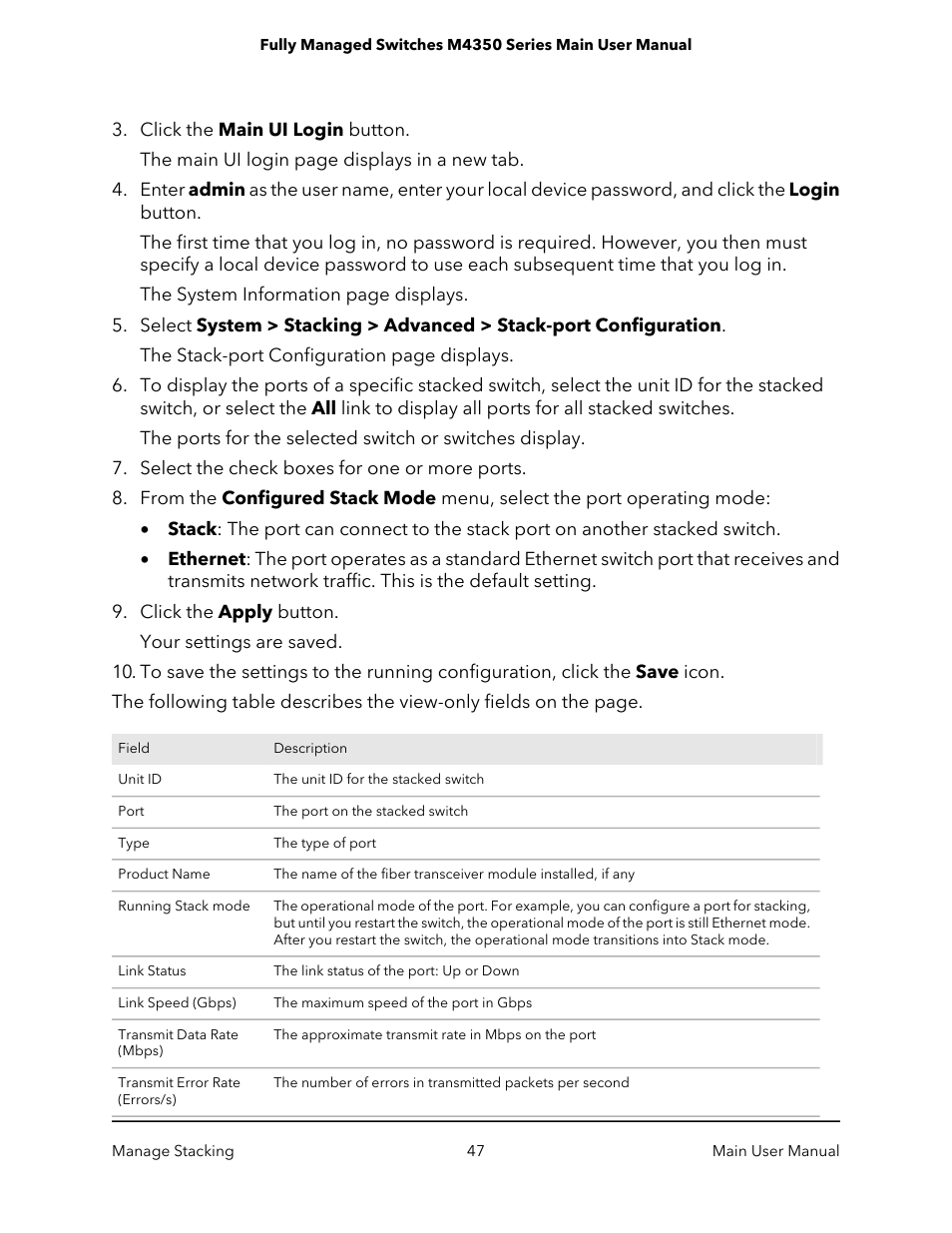 NETGEAR M4350-24F4V 24-Port 10G SFP+ Managed AV Network Switch User Manual | Page 47 / 971