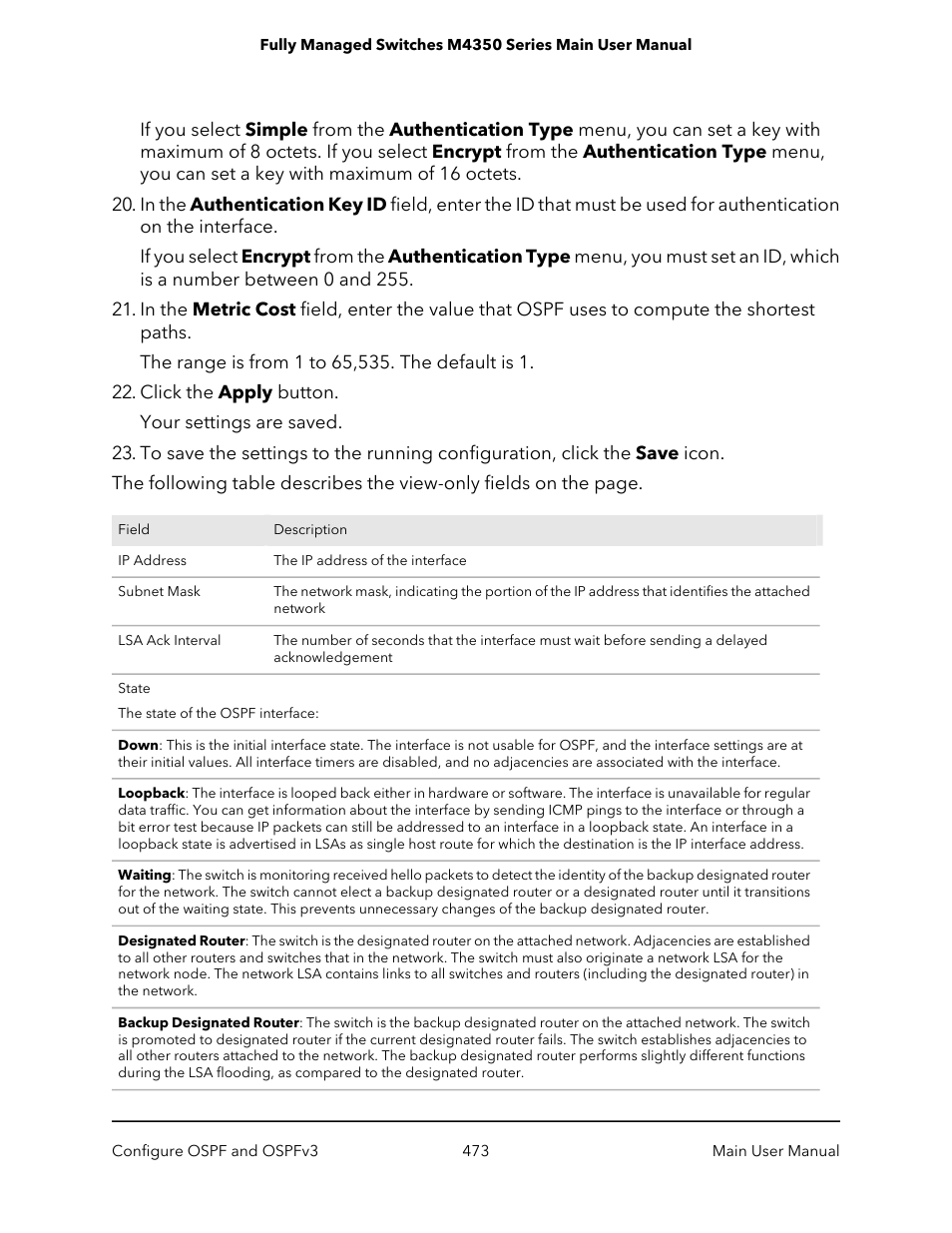 NETGEAR M4350-24F4V 24-Port 10G SFP+ Managed AV Network Switch User Manual | Page 473 / 971