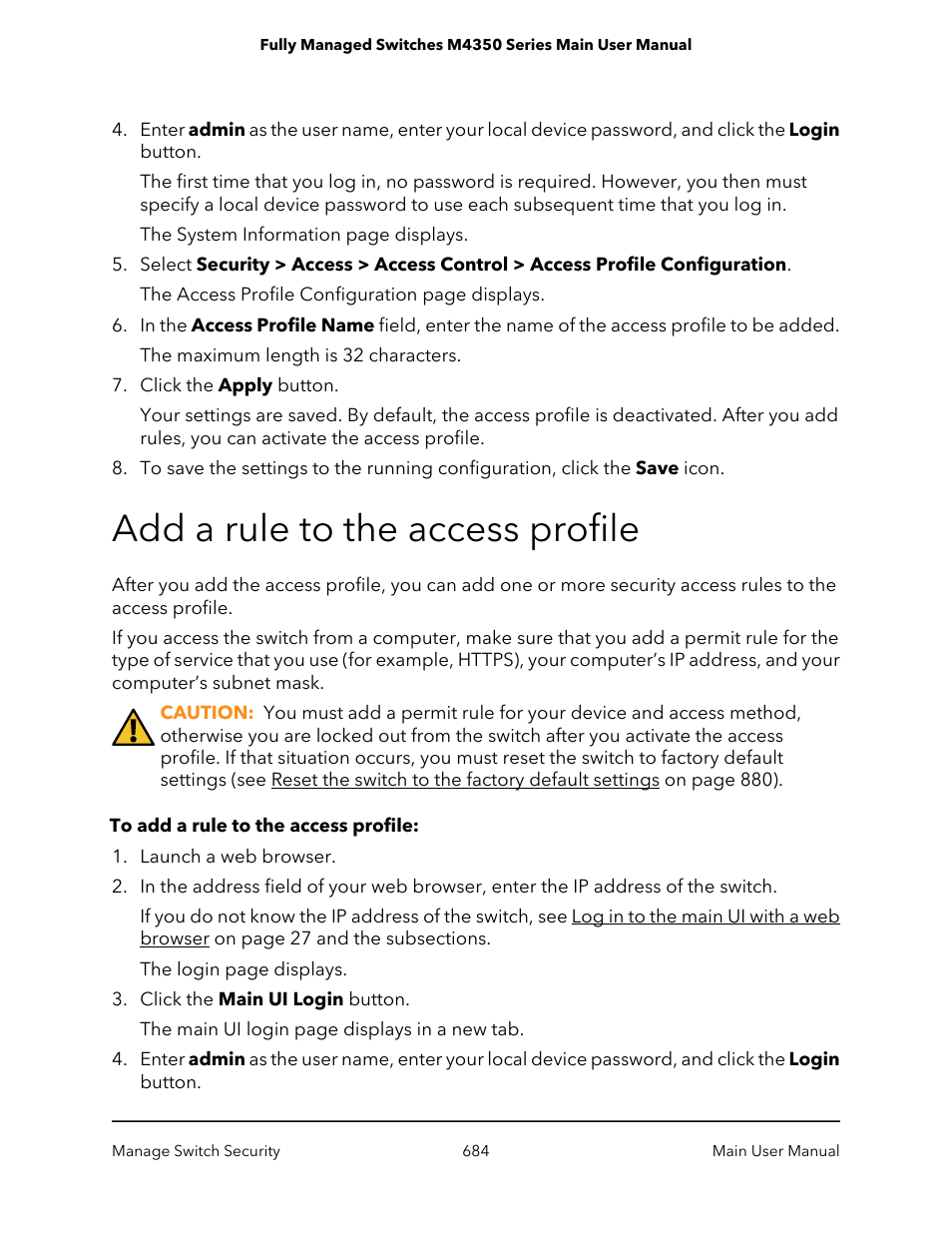 Add a rule to the access profile | NETGEAR M4350-24F4V 24-Port 10G SFP+ Managed AV Network Switch User Manual | Page 684 / 971