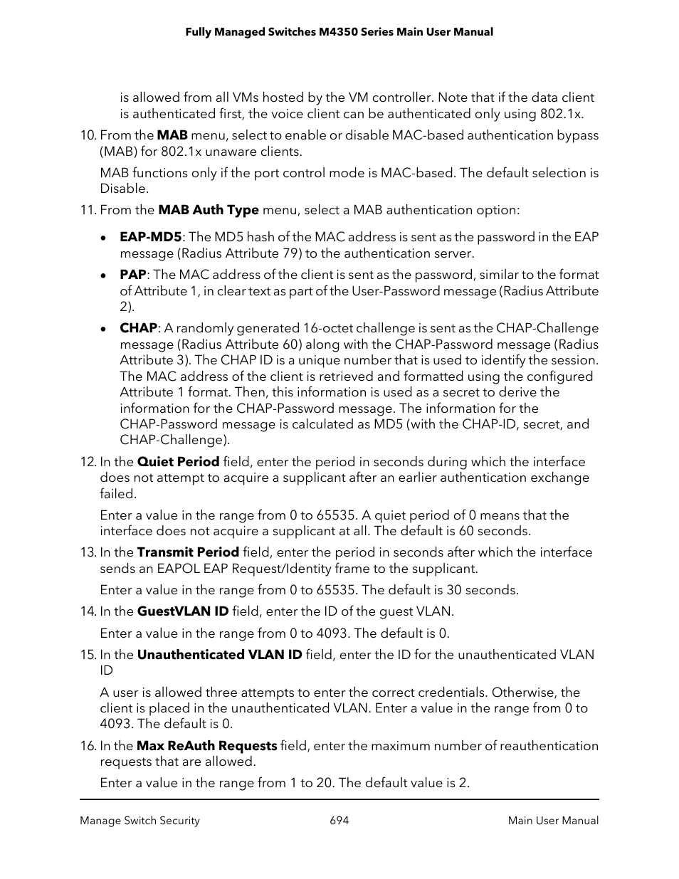 NETGEAR M4350-24F4V 24-Port 10G SFP+ Managed AV Network Switch User Manual | Page 694 / 971