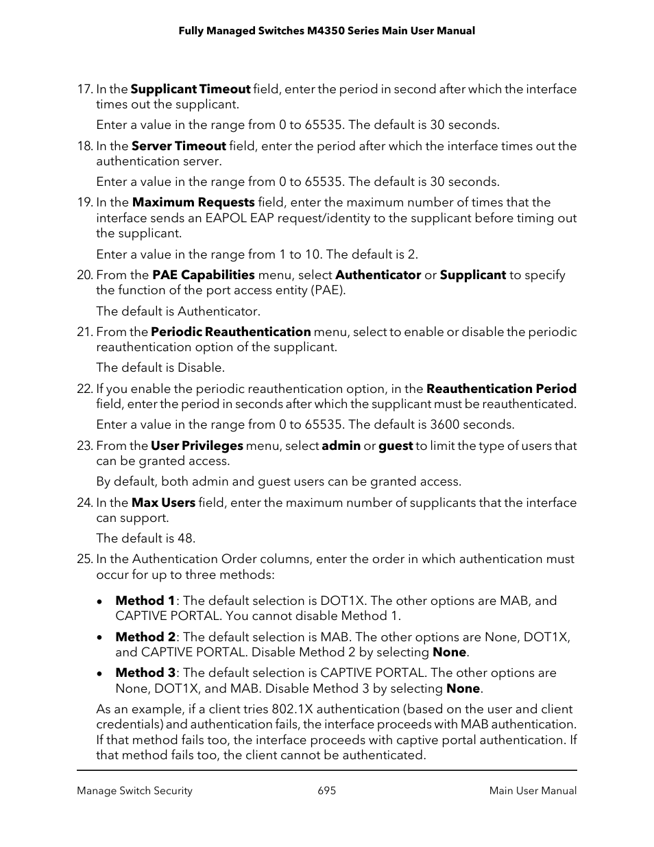 NETGEAR M4350-24F4V 24-Port 10G SFP+ Managed AV Network Switch User Manual | Page 695 / 971