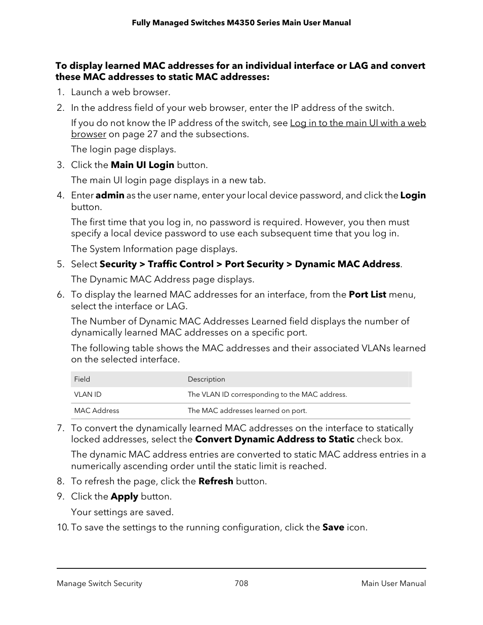 NETGEAR M4350-24F4V 24-Port 10G SFP+ Managed AV Network Switch User Manual | Page 708 / 971