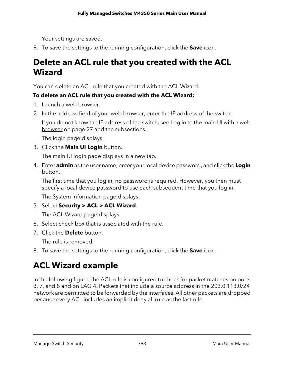 Acl wizard example | NETGEAR M4350-24F4V 24-Port 10G SFP+ Managed AV Network Switch User Manual | Page 793 / 971