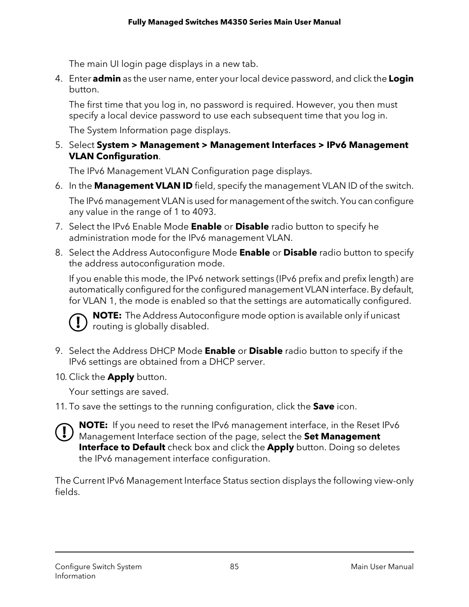 NETGEAR M4350-24F4V 24-Port 10G SFP+ Managed AV Network Switch User Manual | Page 85 / 971