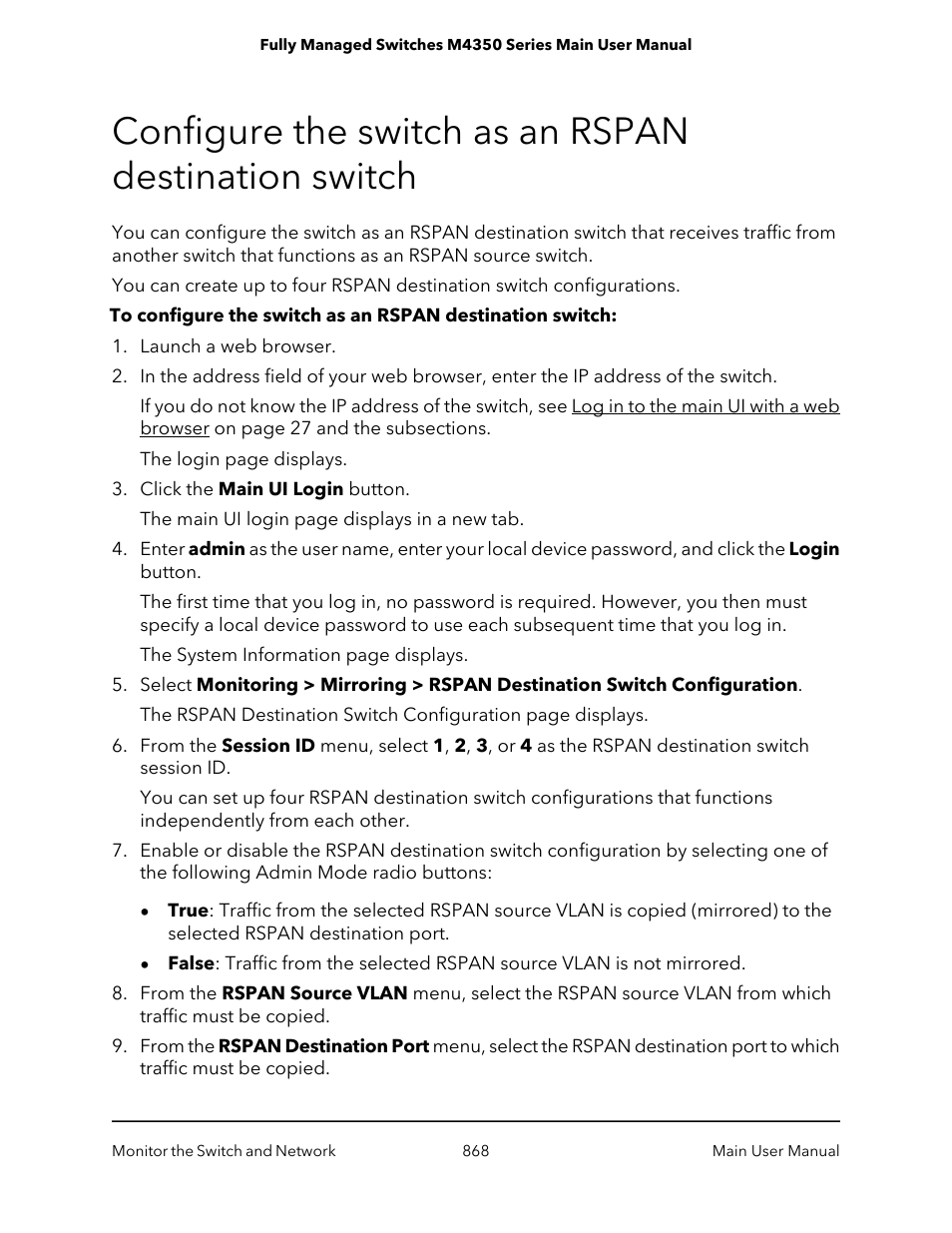 NETGEAR M4350-24F4V 24-Port 10G SFP+ Managed AV Network Switch User Manual | Page 868 / 971