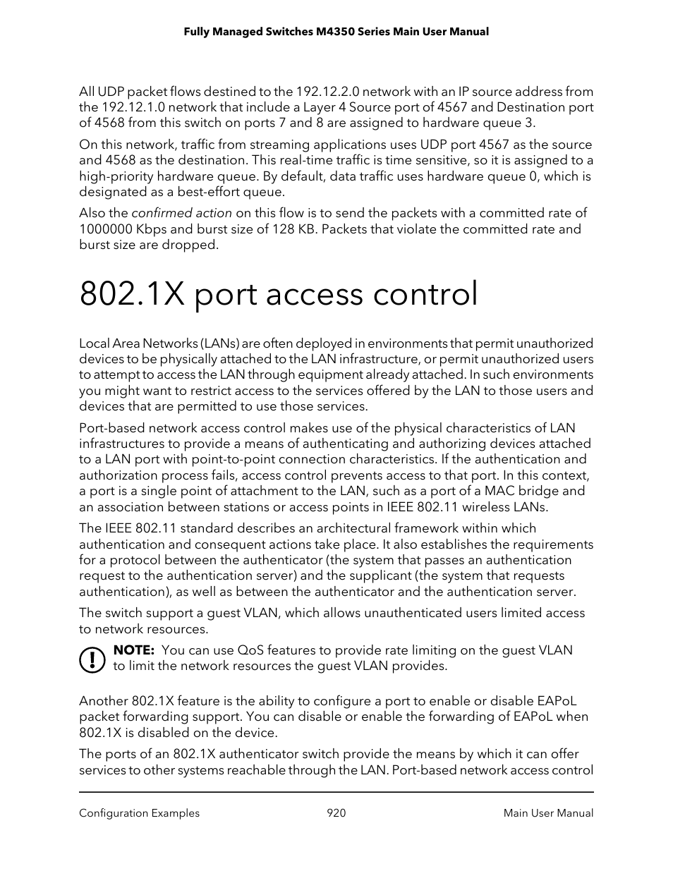 1x port access control | NETGEAR M4350-24F4V 24-Port 10G SFP+ Managed AV Network Switch User Manual | Page 920 / 971