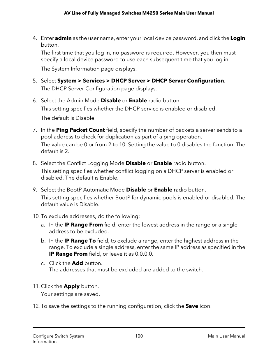 NETGEAR AV Line M4250 GSM4210PX 8-Port Gigabit PoE+ Compliant Managed AV Switch with SFP (220W) User Manual | Page 100 / 826