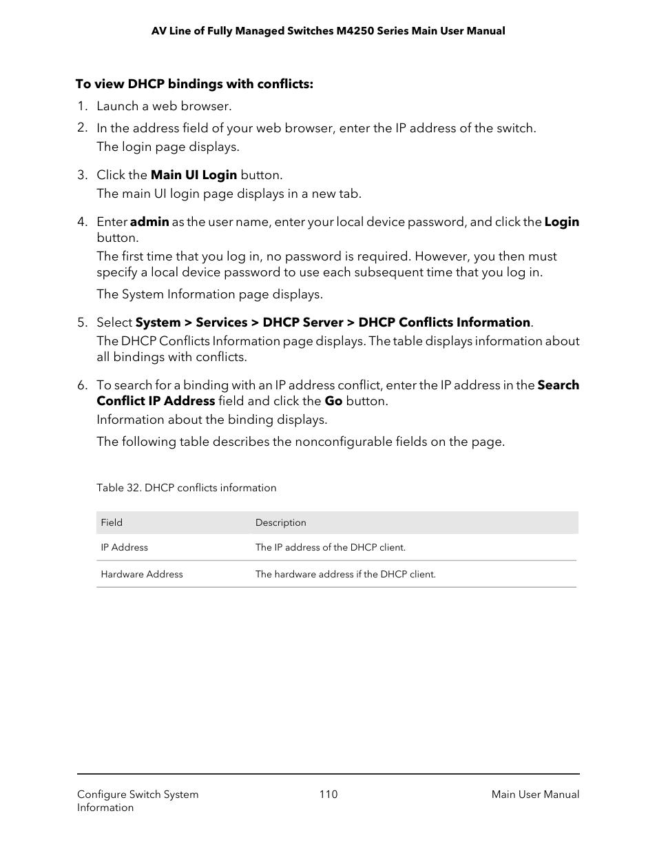 NETGEAR AV Line M4250 GSM4210PX 8-Port Gigabit PoE+ Compliant Managed AV Switch with SFP (220W) User Manual | Page 110 / 826