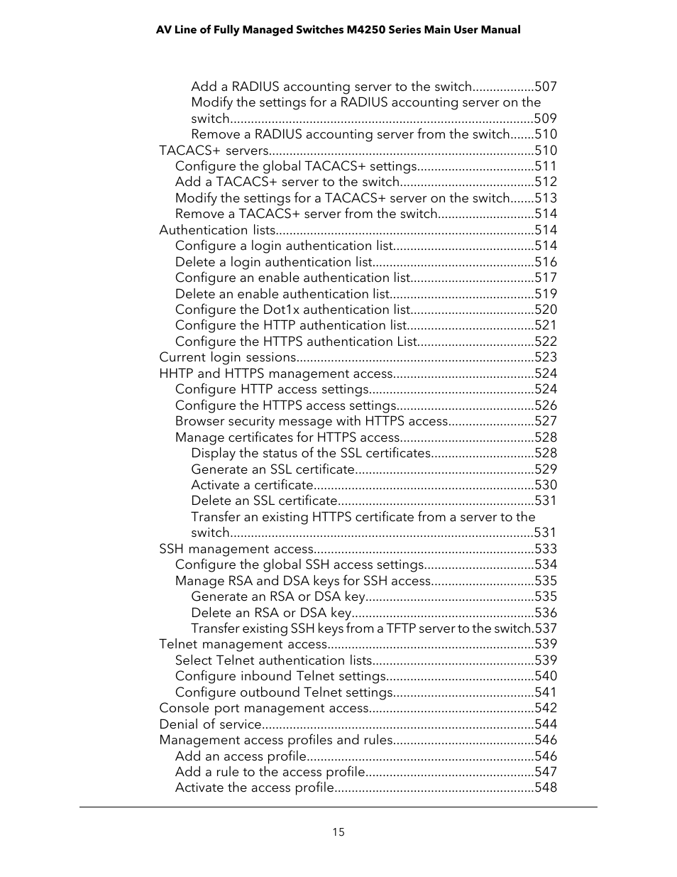 NETGEAR AV Line M4250 GSM4210PX 8-Port Gigabit PoE+ Compliant Managed AV Switch with SFP (220W) User Manual | Page 15 / 826