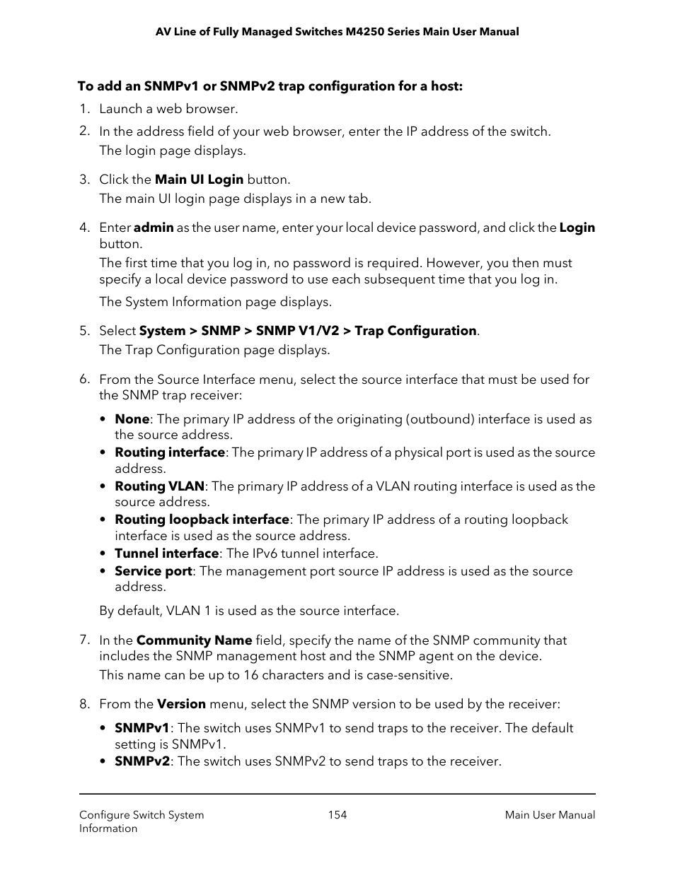 NETGEAR AV Line M4250 GSM4210PX 8-Port Gigabit PoE+ Compliant Managed AV Switch with SFP (220W) User Manual | Page 154 / 826