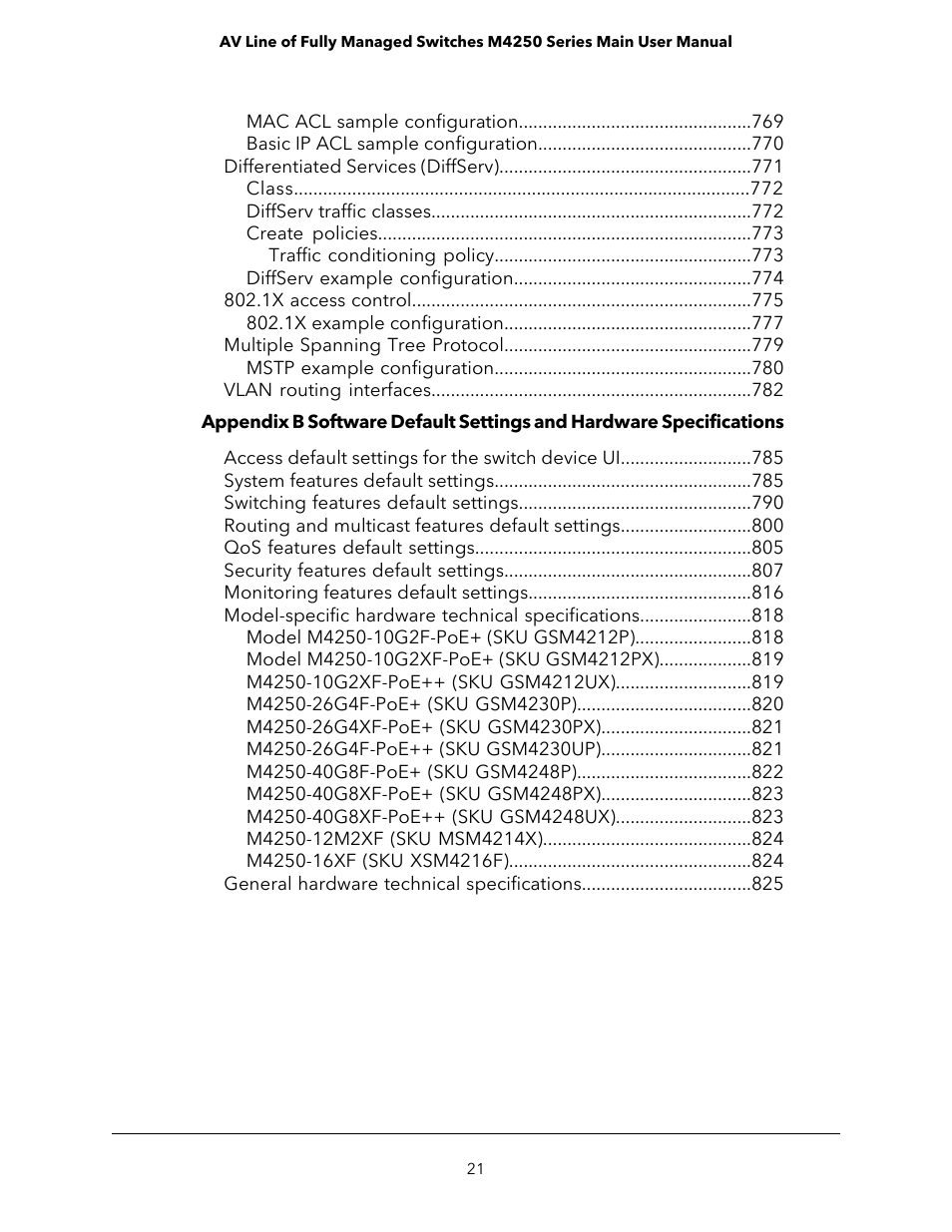 NETGEAR AV Line M4250 GSM4210PX 8-Port Gigabit PoE+ Compliant Managed AV Switch with SFP (220W) User Manual | Page 21 / 826