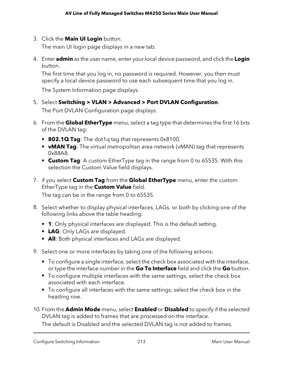 NETGEAR AV Line M4250 GSM4210PX 8-Port Gigabit PoE+ Compliant Managed AV Switch with SFP (220W) User Manual | Page 213 / 826