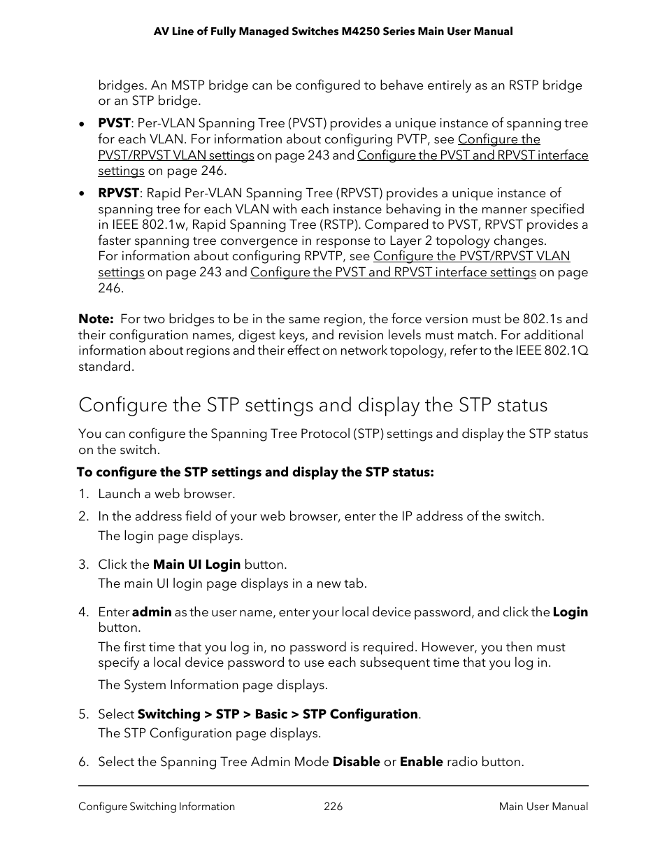 NETGEAR AV Line M4250 GSM4210PX 8-Port Gigabit PoE+ Compliant Managed AV Switch with SFP (220W) User Manual | Page 226 / 826