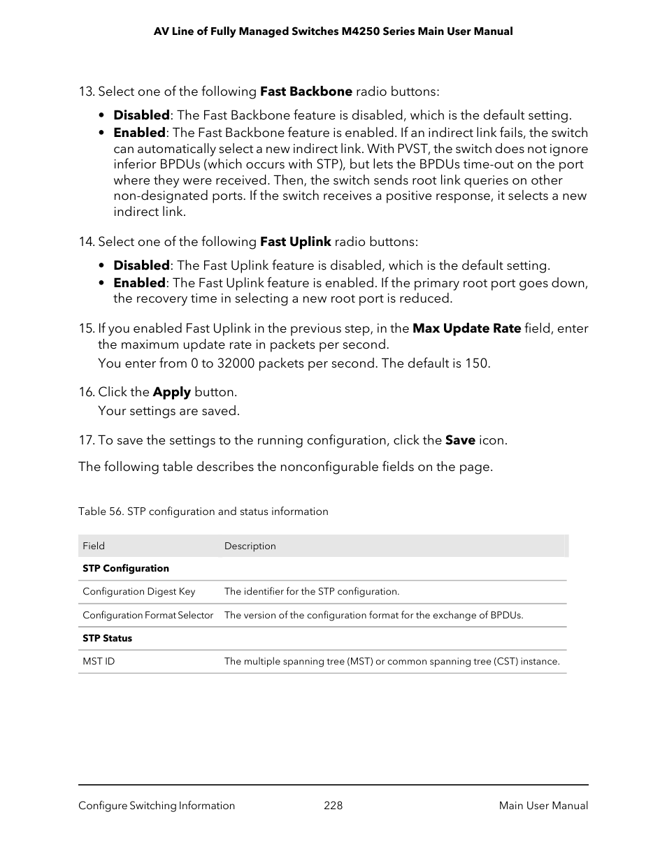 NETGEAR AV Line M4250 GSM4210PX 8-Port Gigabit PoE+ Compliant Managed AV Switch with SFP (220W) User Manual | Page 228 / 826