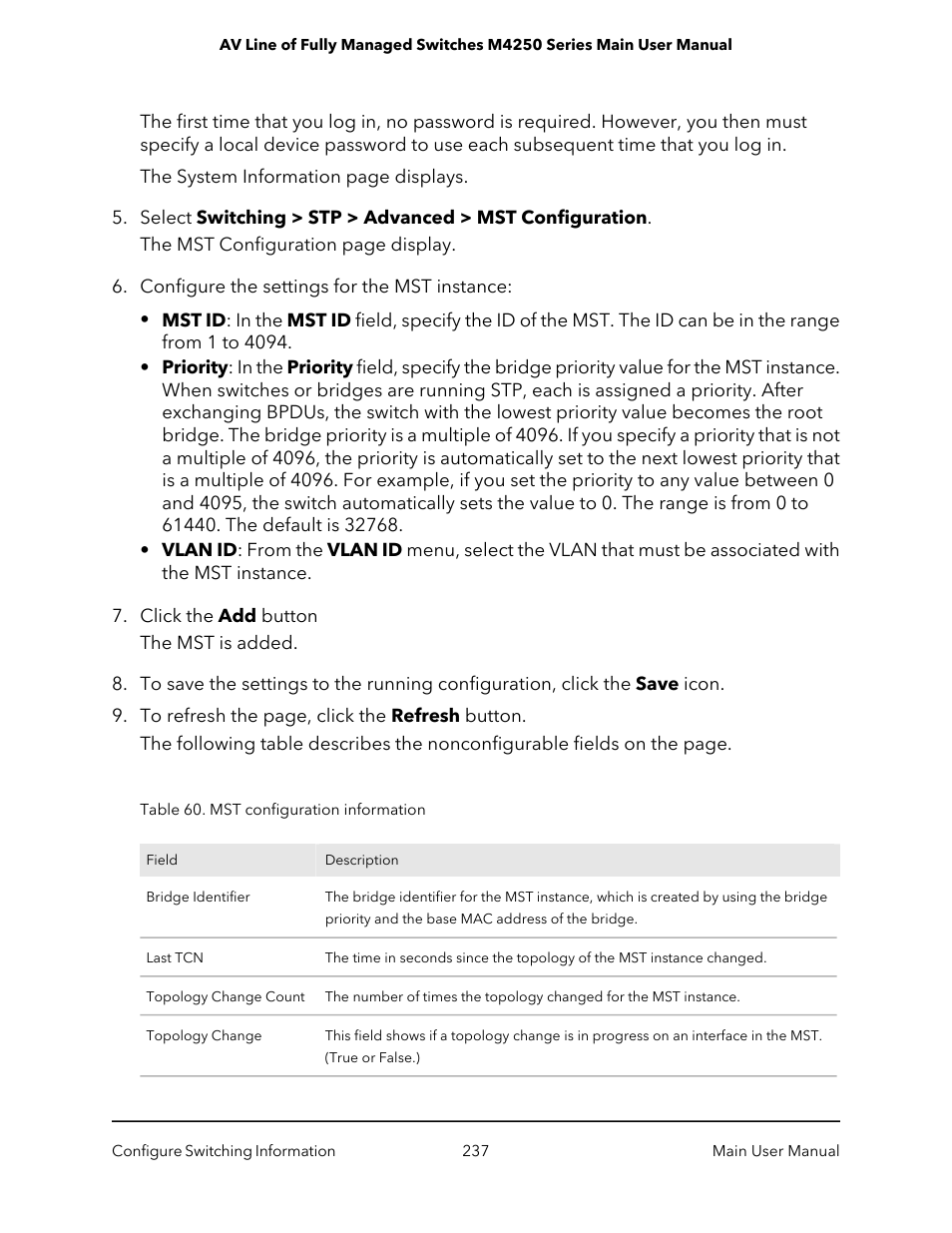 NETGEAR AV Line M4250 GSM4210PX 8-Port Gigabit PoE+ Compliant Managed AV Switch with SFP (220W) User Manual | Page 237 / 826