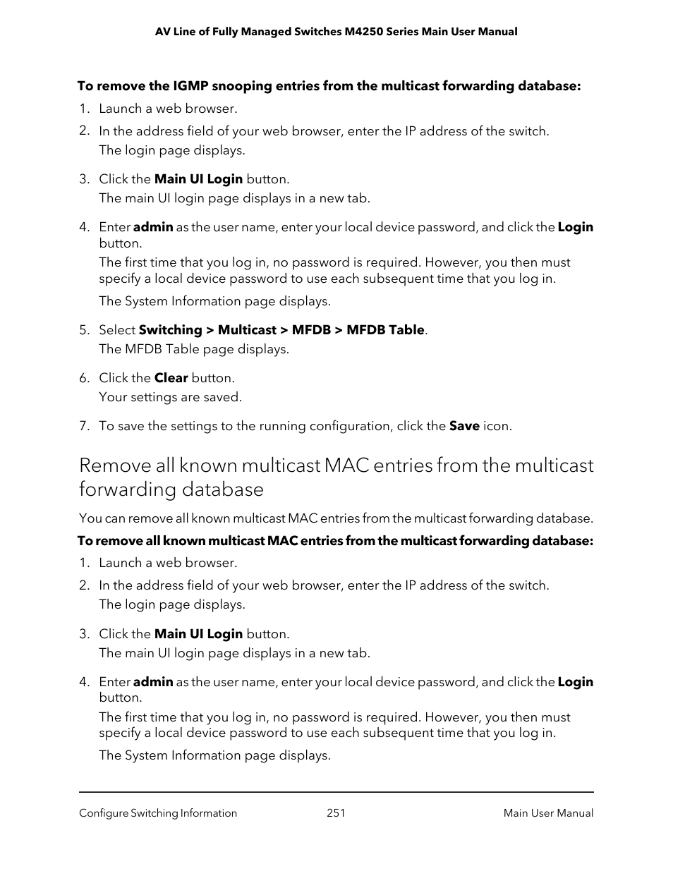 NETGEAR AV Line M4250 GSM4210PX 8-Port Gigabit PoE+ Compliant Managed AV Switch with SFP (220W) User Manual | Page 251 / 826