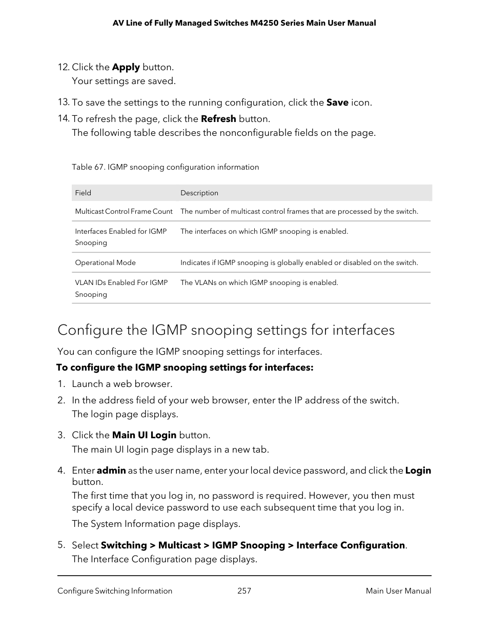 NETGEAR AV Line M4250 GSM4210PX 8-Port Gigabit PoE+ Compliant Managed AV Switch with SFP (220W) User Manual | Page 257 / 826