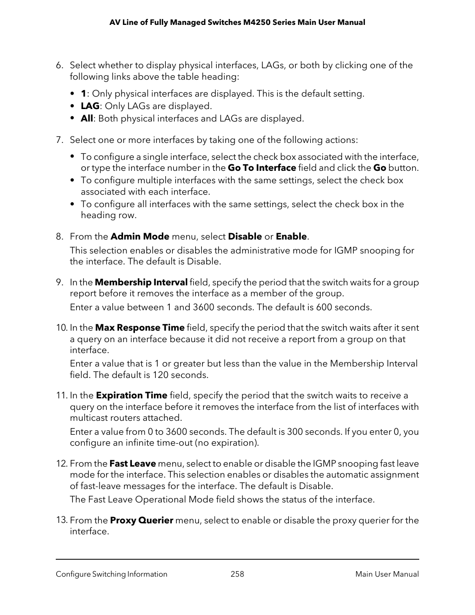 NETGEAR AV Line M4250 GSM4210PX 8-Port Gigabit PoE+ Compliant Managed AV Switch with SFP (220W) User Manual | Page 258 / 826