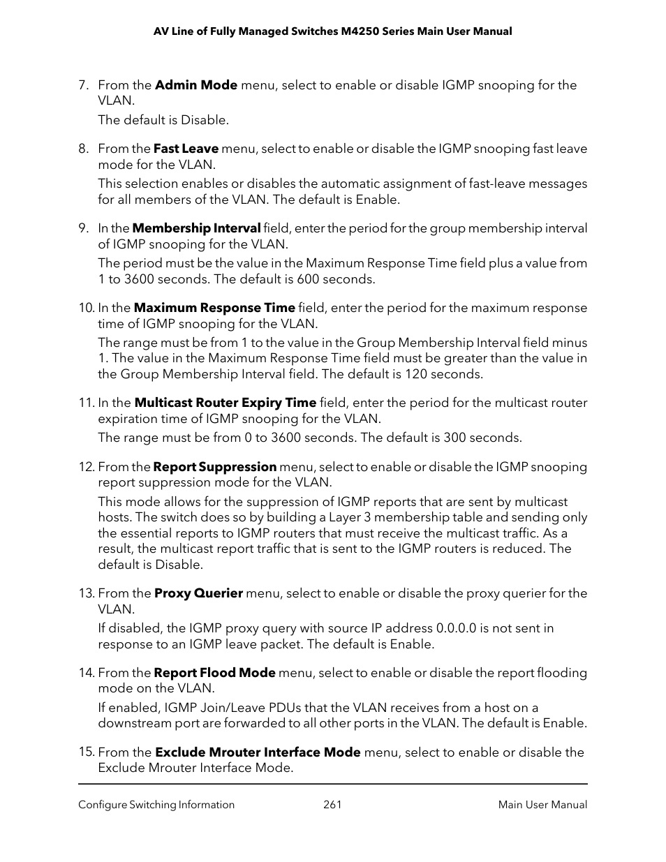 NETGEAR AV Line M4250 GSM4210PX 8-Port Gigabit PoE+ Compliant Managed AV Switch with SFP (220W) User Manual | Page 261 / 826